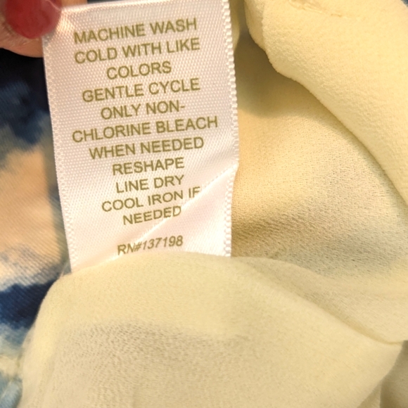 House of Harlow 1960 Tie Dye Wide Leg Pants High Rise NEW Womens Small Blue - Picture 13 of 15